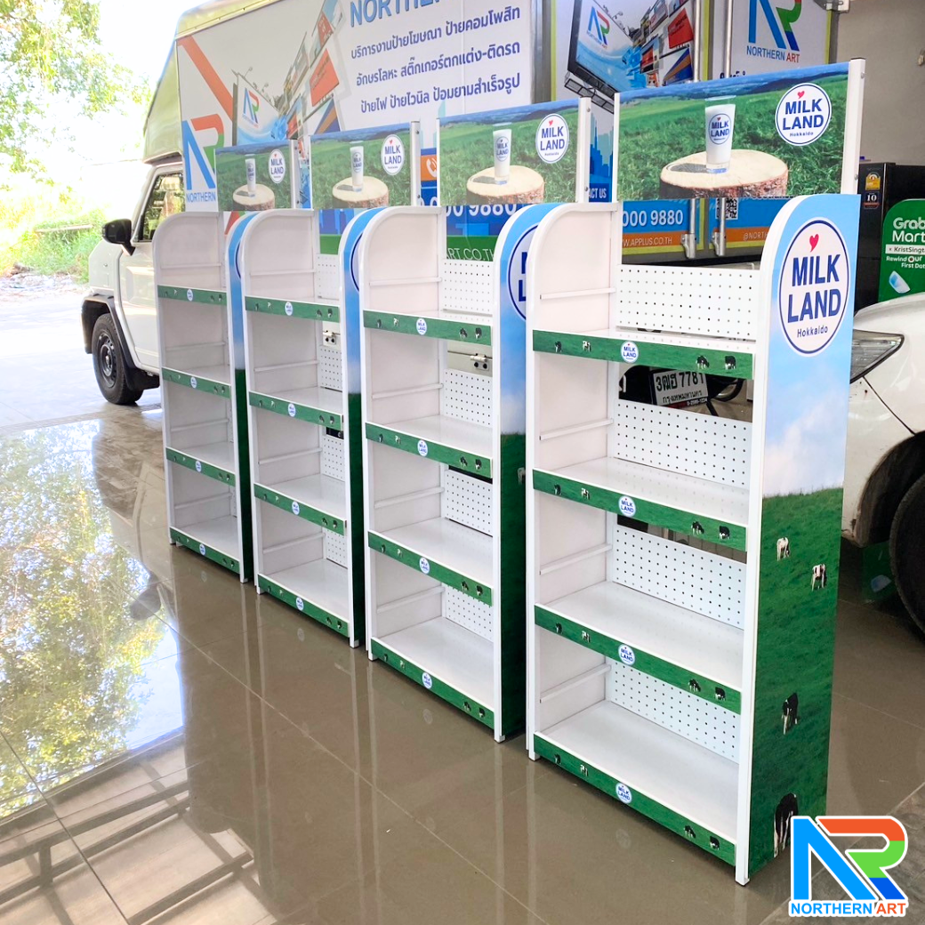 เช่าชั้นวางสินค้าเหล็ก 4 ชั้น สีขาว ขนาด (W)60 x (D)30 x (H)160 ซม. ถอดประกอบได้