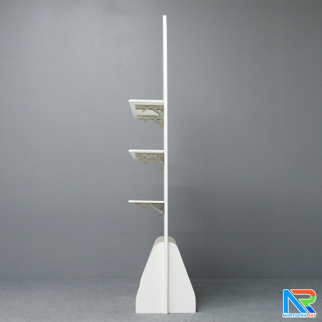 ชั้นวางสแตนดี้ไม้ MDF ปิดผิวเมลามีน ขนาด (W) 58 x (L) 30 x (H) 160 cm.