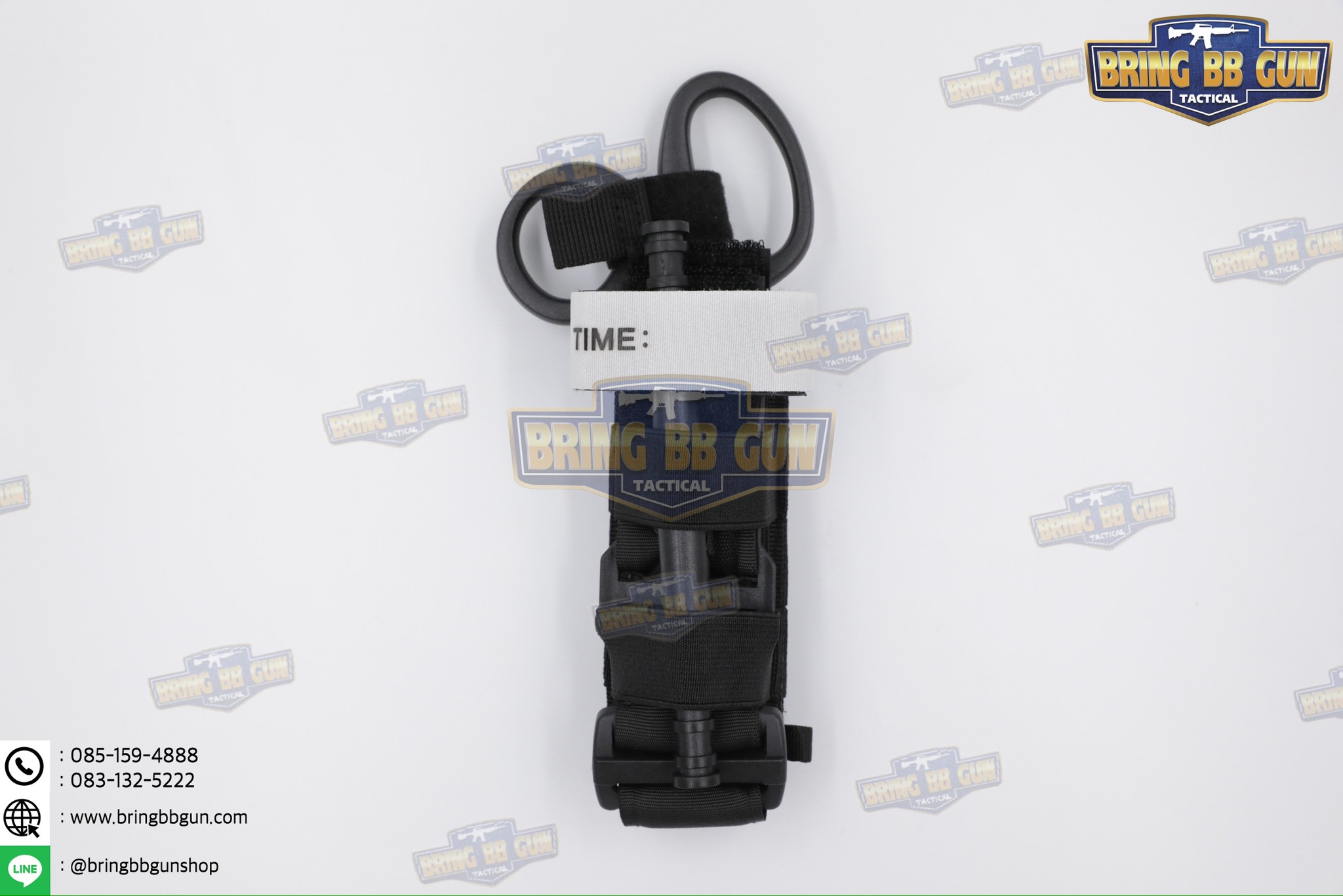 เพ้าผ้าใส่สายห้ามเลือด และ กรรไกรสนาม แบบเปลือย (ซองผ้าใส่ทูนิเก้+กรรไกรสนาม)