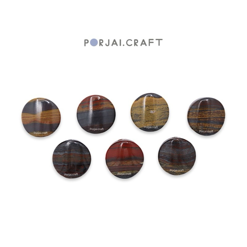 Tiger Iron Circle Bead ลูกปัดทรงกลมไทเกอร์ไอออน 19mm