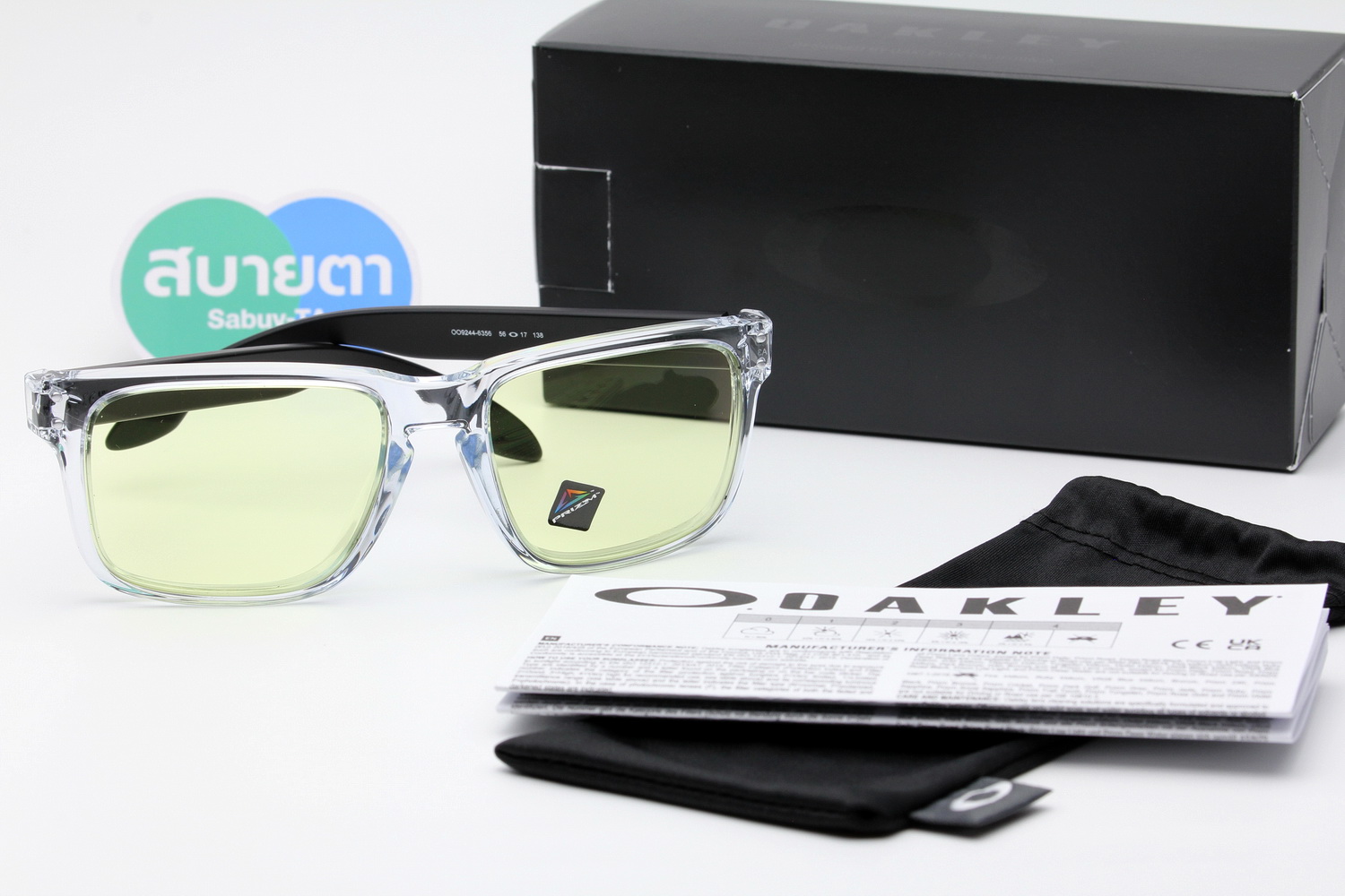 Oakley HOLBROOK Clear/Prizm Gaming SKU#OO9244-63 (ASIA FIT)