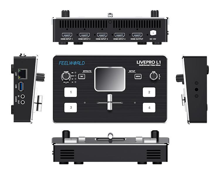 FEELWORLD LIVEPRO L1 Multi-format Video Mixer 4 x HDMI inputs live Streaming