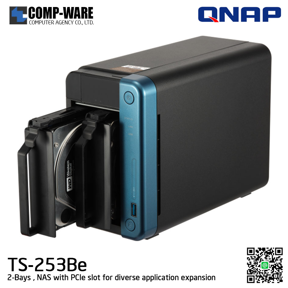 QNAP NAS (2-Bay) TS-253Be (4GB RAM up to 8GB) , no HDD