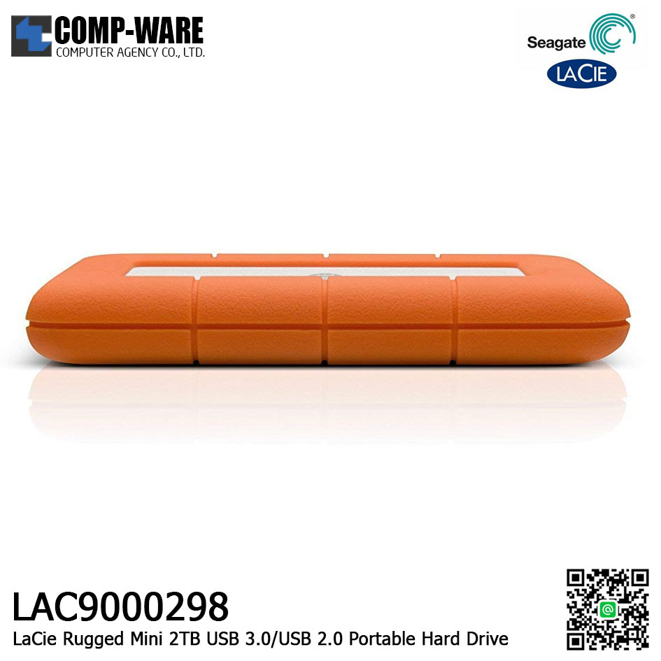 Seagate LaCie 2TB Rugged Mini USB 3.0/USB 2.0 Portable Hard Drive - LAC9000298