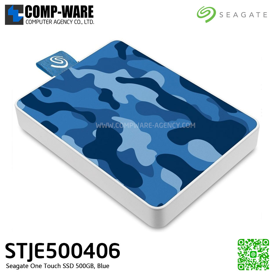 Seagate One Touch 500GB USB 3.0 2.5" Camo Blue Solid State Drive - STJE500406