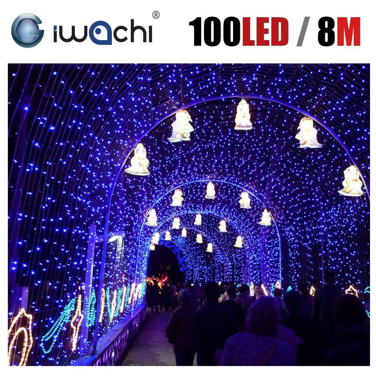 ไฟหยดน้ำ 100หัวled แบบกระพริบ ทุกสี ขาว วอม แดง เหลือง เขียว น้ำเงิน RGB ชมพู ม่วง ไอซ์บูล