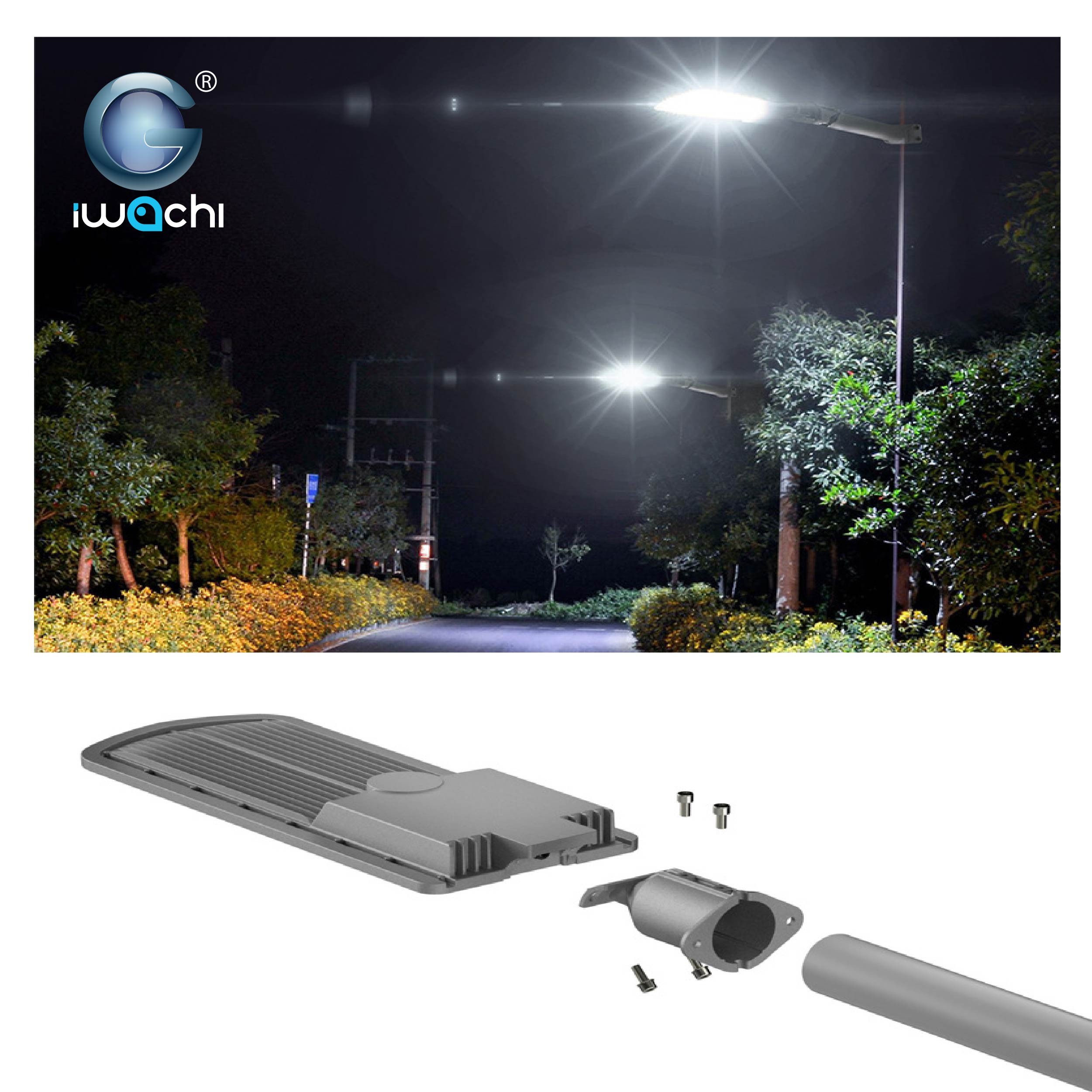 โคมไฟถนน 100w LED รุ่นปรับคอได้ 90องศา ขึ้นลง