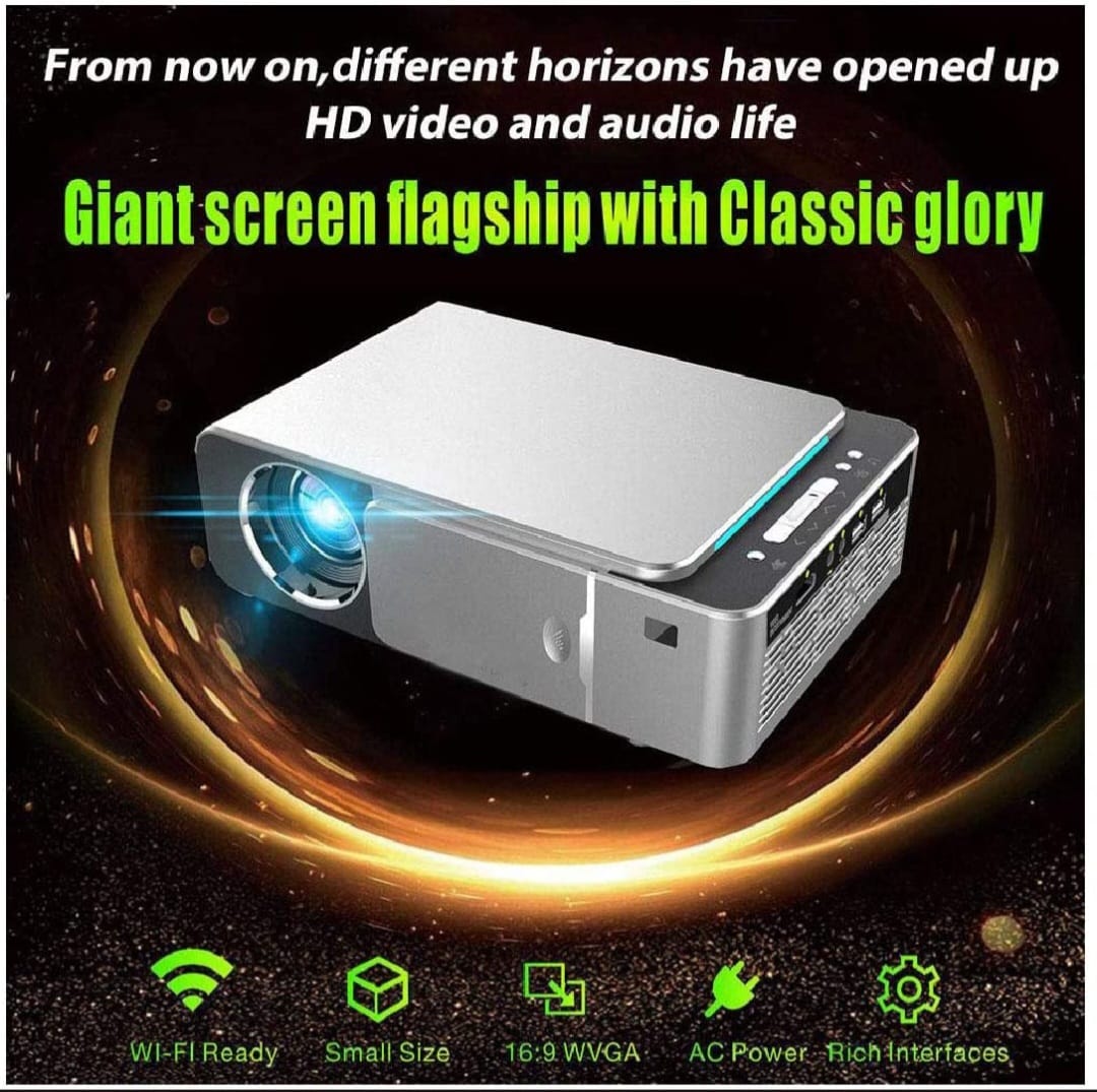 Projector รุ่น T6 Android 10.0 รองรับวิดีโอออนไลน์ 4K Bluetooth 4 .0 เชื่อมต่อ wifi ไร้สาย