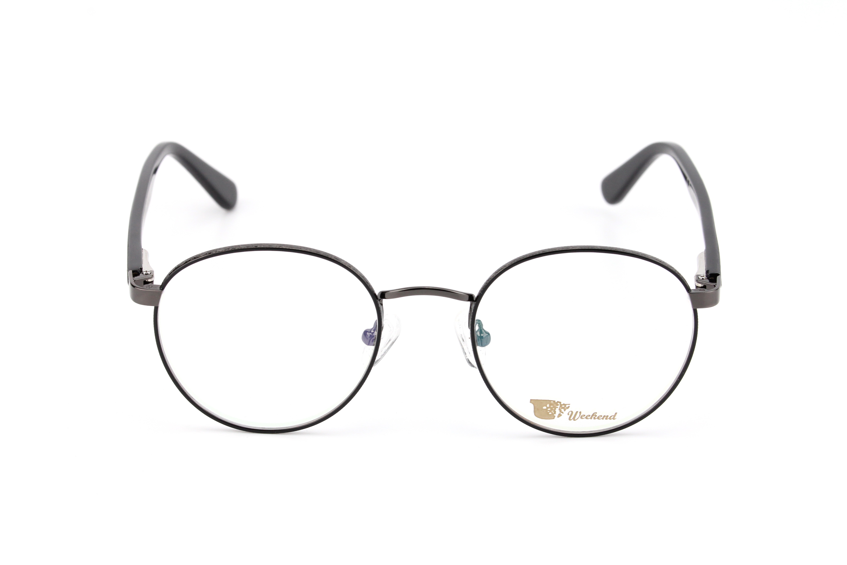 กรอบแว่นสายตาพร้อมคลิปกันแดด Weekend Round Gunmetal