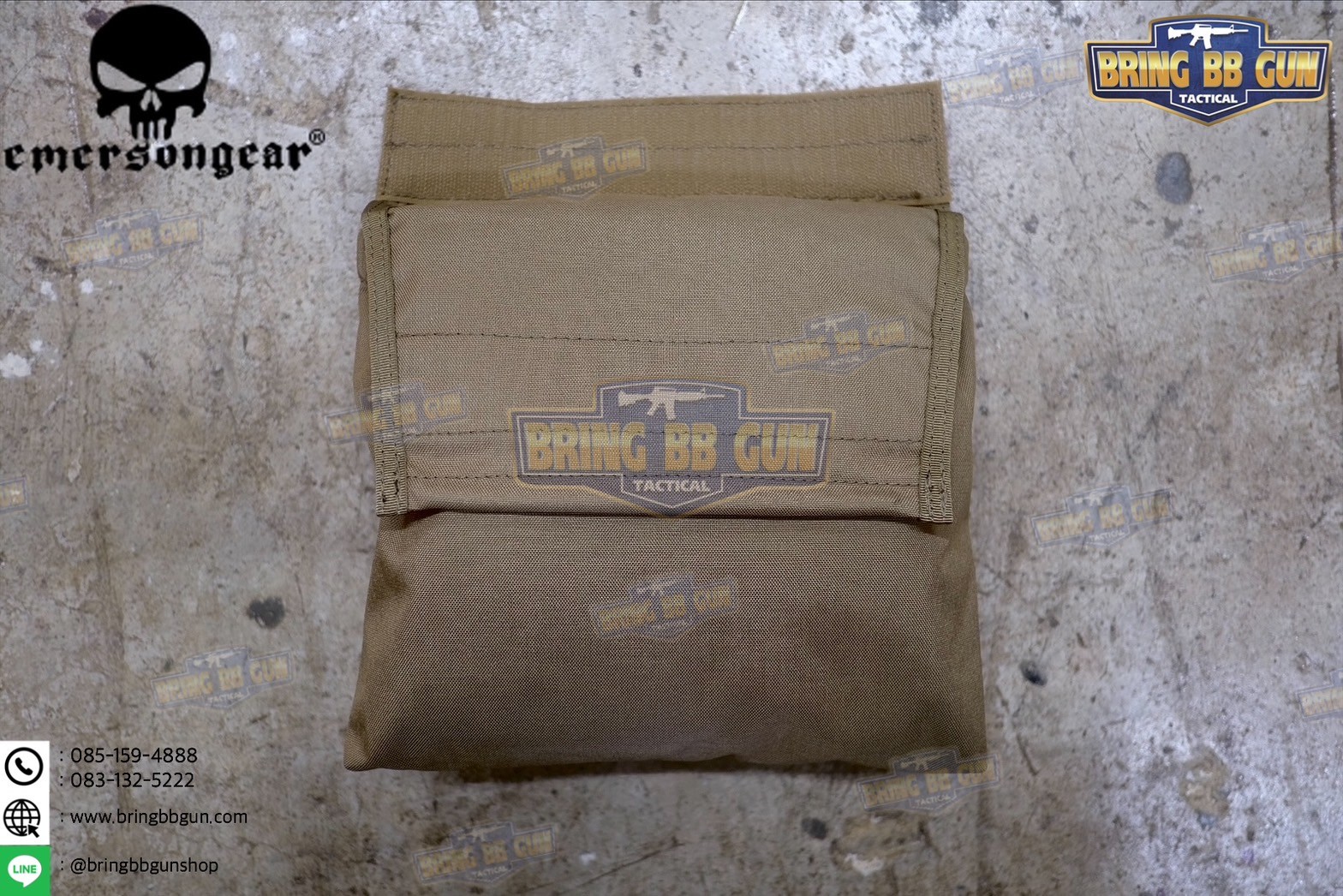 ถุงทิ้งแม็กกาซีนแบบพับได้ ยี่ห้อ Emerson (ถุงเก็บอุปกรณ์ แบบตีนตุ๊กแก) (Vest/Tactical Belt Paste Pouch)