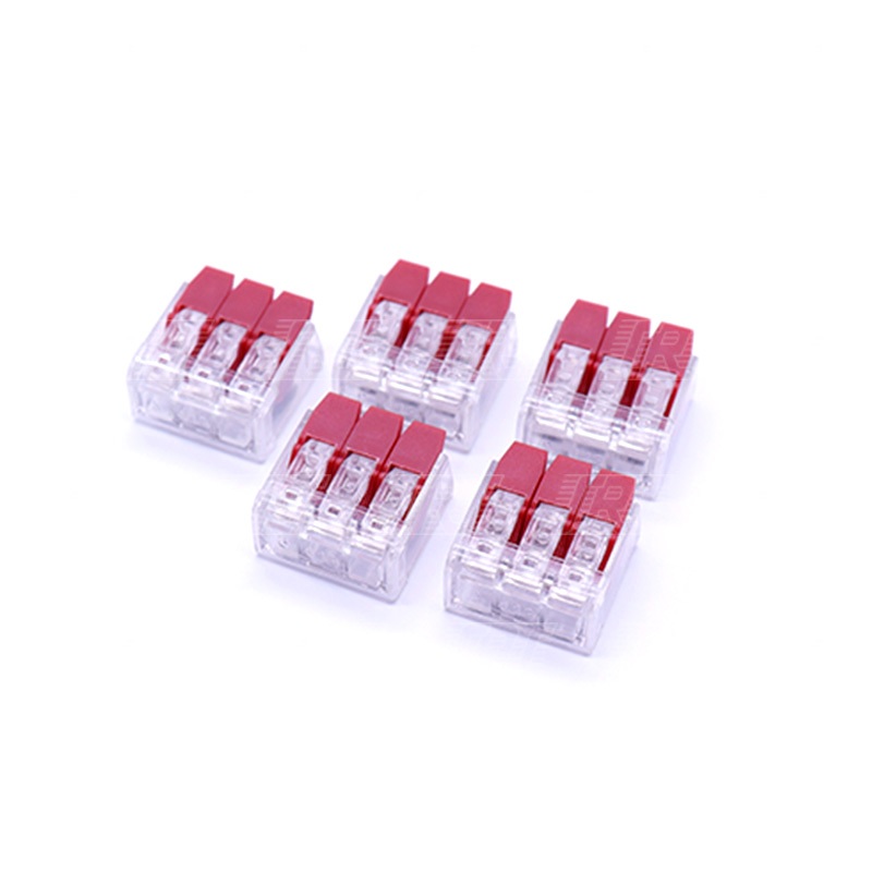 ขั้วต่อสายไฟ 3P | ขนาด 0.14-4 mm. | 450V | PCT-413 | มี 4 สี | สีน้ำเงิน สีส้ม สีแดง สีขาว | 5ชิ้นต่อแพ็ค