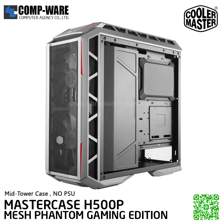 CoolerMaster MASTERCASE H500P MESH PHANTOM GAMING EDITION Mid-tower chassis , No Power Supply - MCM-H500P-MGNN-ASR