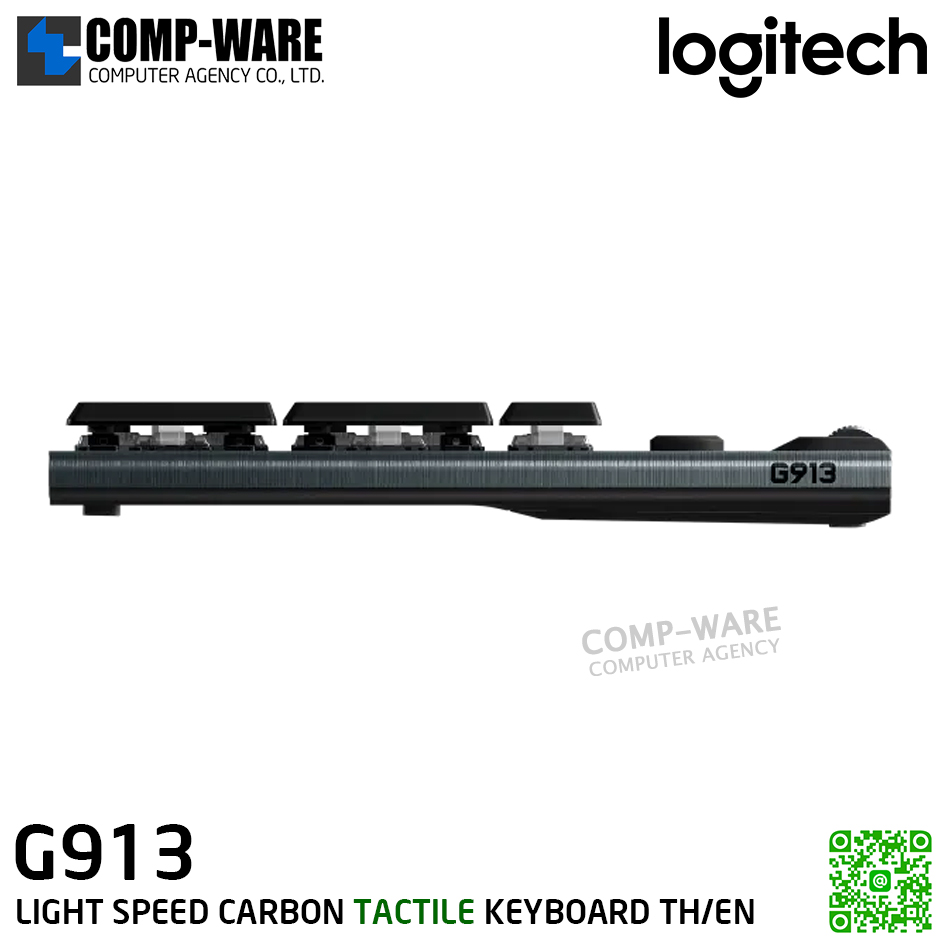 Logitech G913 LIGHT SPEED CARBON TACTILE KEYBOARD (TH/EN) - 2Y Warranty - 920-008914