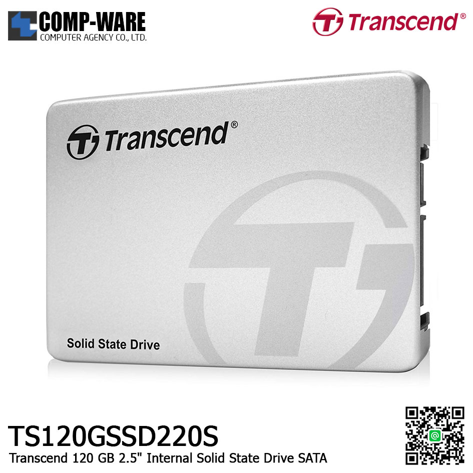 Transcend SSD220S 120GB 2.5" SATA3, TLC, Aluminum Case - TS120GSSD220S - 3Y Warranty