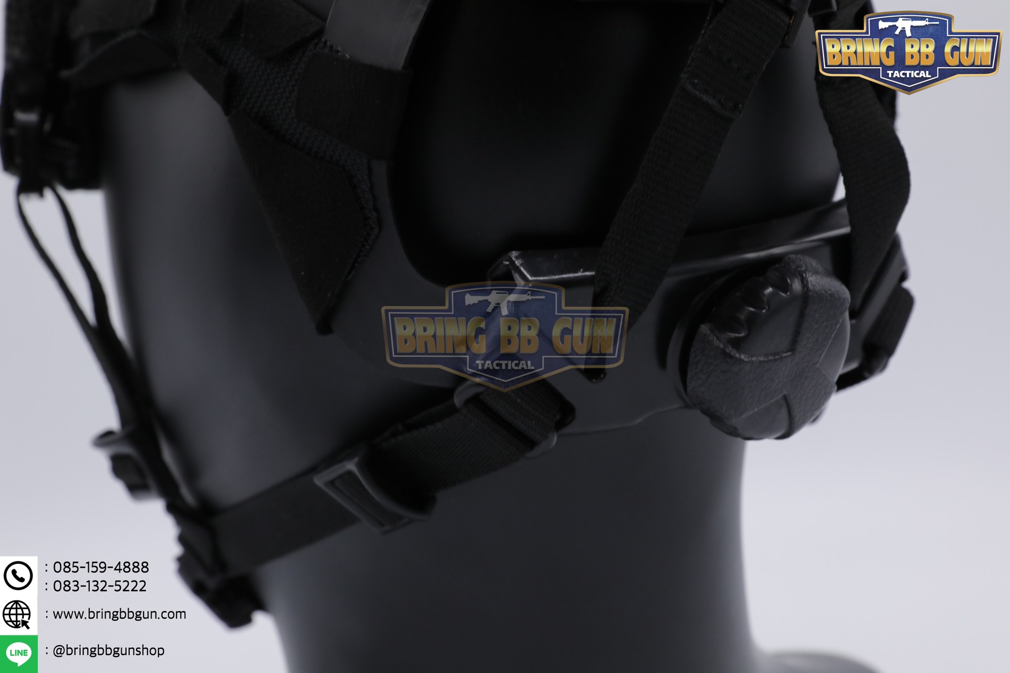 ชุดสายรัดคางปรับท้ายทอยได้ (Cingulate System For Head Locking) ชุดสายรัดคาง แบบปรับขนาดได้ (Helmet Adjustable Strap)