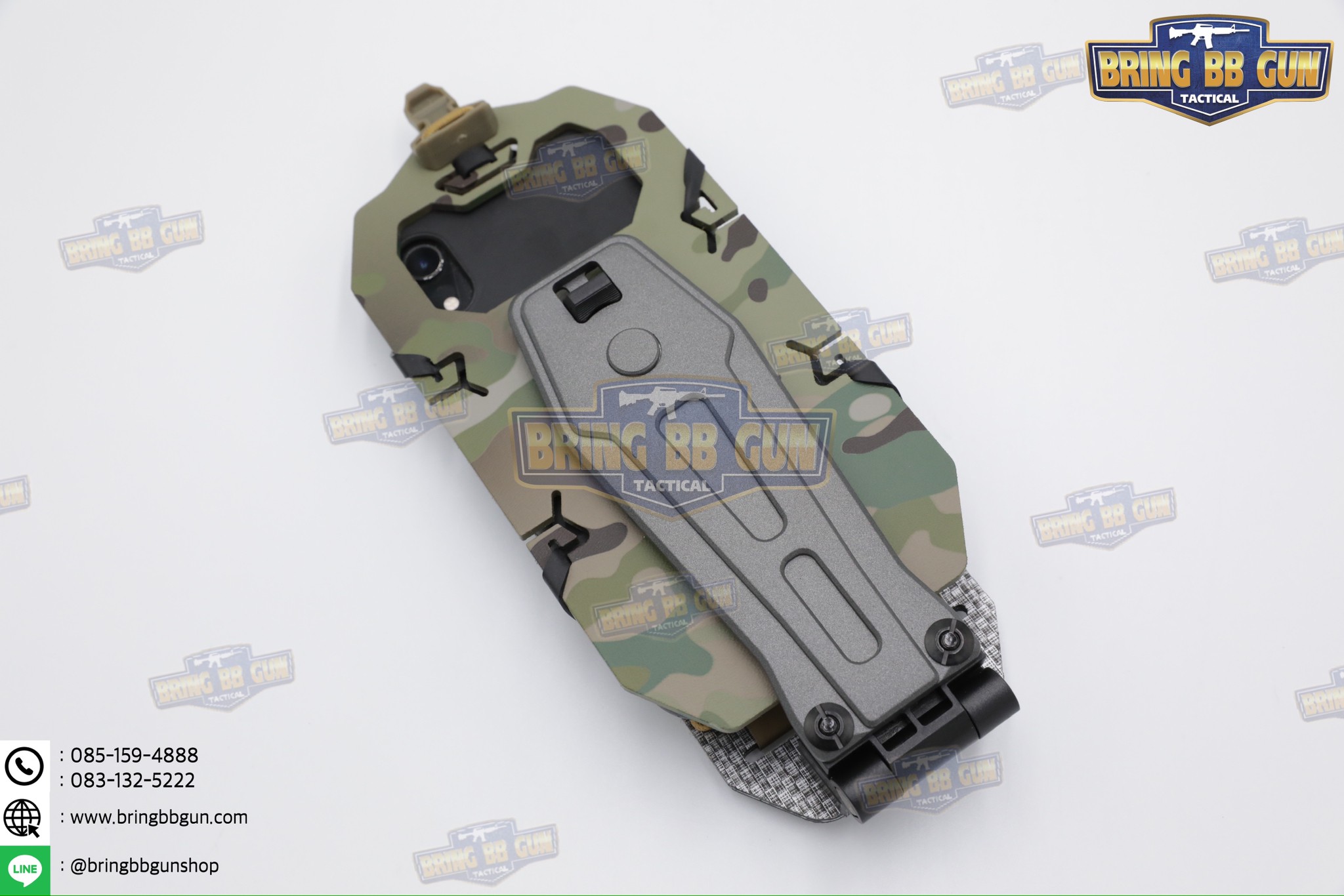 Tactical Rotating Phone Holder เคสโทรศัพท์ติดเสื้อเวส แบบปรับองศาได้ (Folded Navigation Board) (Tactical MOLLE Phone Holder) (Navboard Fliplite Chest Smartphone Mount)