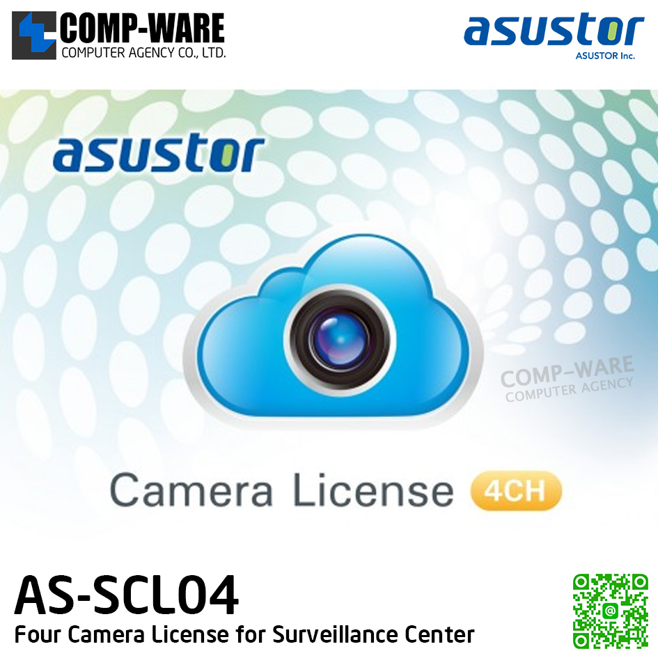 Asustor AS-SCL04 4CH Camera Licenses for NAS