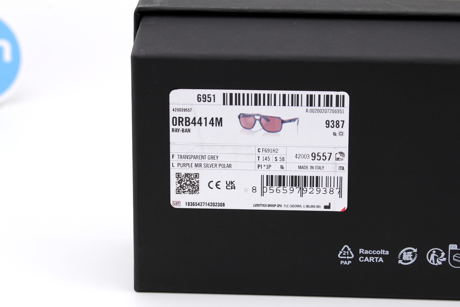 RayBan Ferrari Collection RB4414M F691H2 Polarized Lens