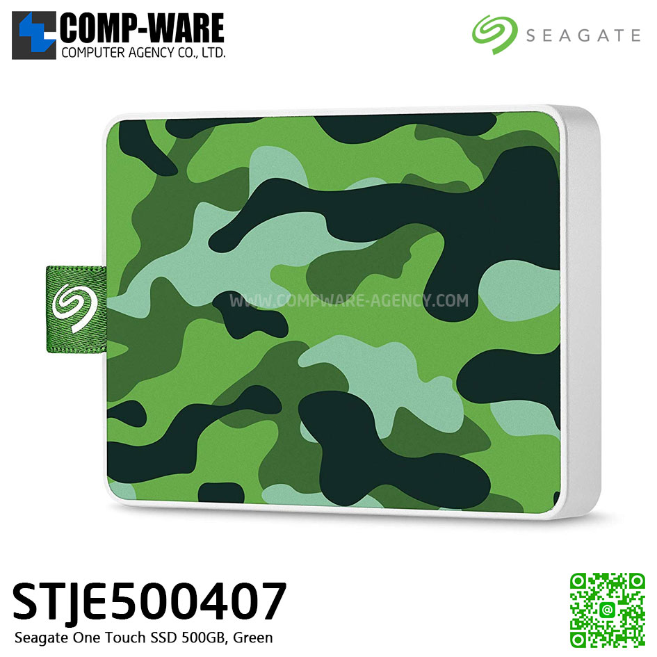 Seagate One Touch 500GB USB 3.0 2.5" Camo Green Solid State Drive - STJE500407