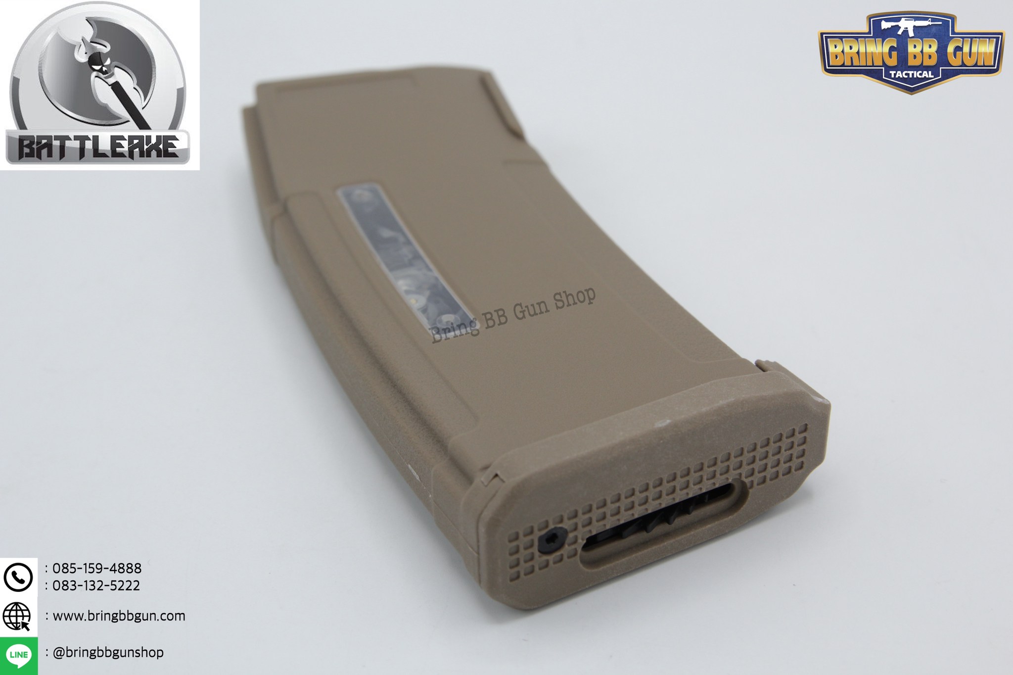 แม็กกาซีน M4 ยี่ห้อ Battle Axe แบบปั่น มี4ทรงให้เลือก ทรง P-mag(P-mag Hi-cap magazine) ทรง EPM(EPM Hi-cap magazine) ทรง 002(002 Hi-cap magazine) ทรง IMI Lancer(IMI Lancer Hi-cap magazine)