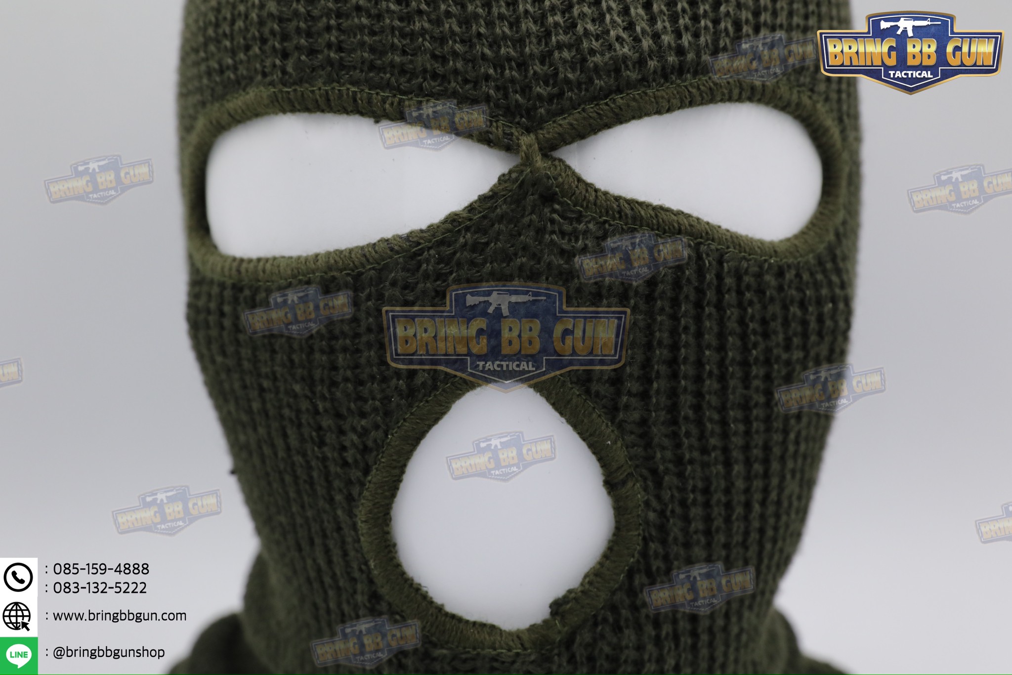 โม่งไหมพรม 3รู แบบผ้าหนา