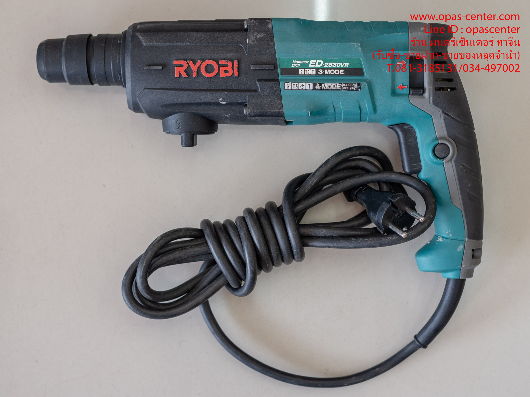 สว่านโรตารี่ RYOBI ED-2630VR 26 มม. 800 วัตต์ มือสอง ของแท้ สภาพใหม่ มีกล่อง