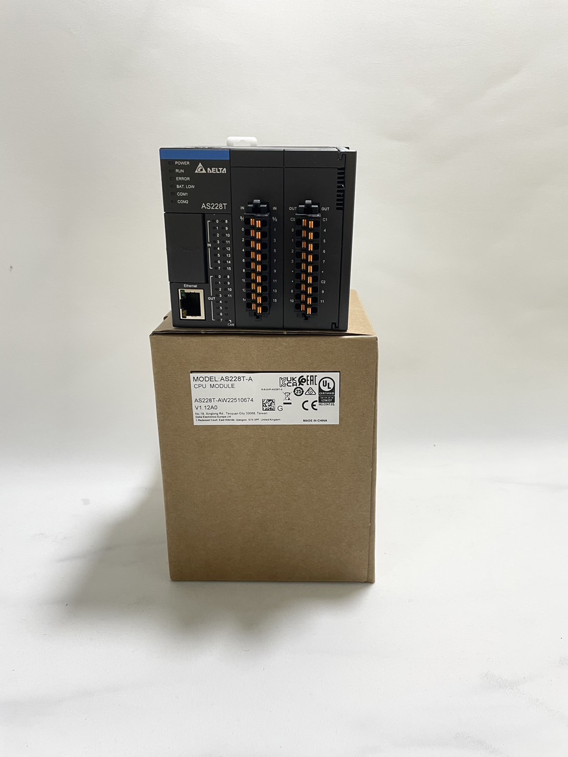 Delta PLC Module Model:AS228T-A 6DI/12DO, Pulse Output 6 Axes
