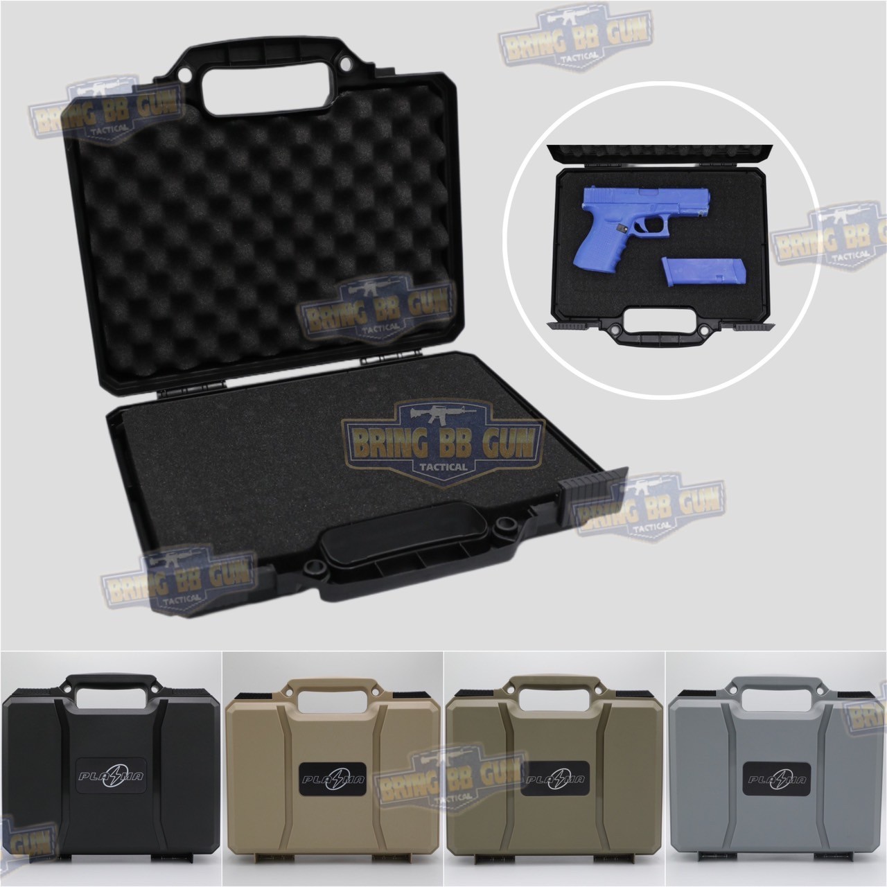 กล่องปืนสั้น Plasma Case รุ่น Light Weight (กล่องปืนสั้น B12) (กล่องกันกระแทก) (เคสกันกระแทก) (เคสปืนสั้น) (Lockable Pistol Case) (Light Weight Case)