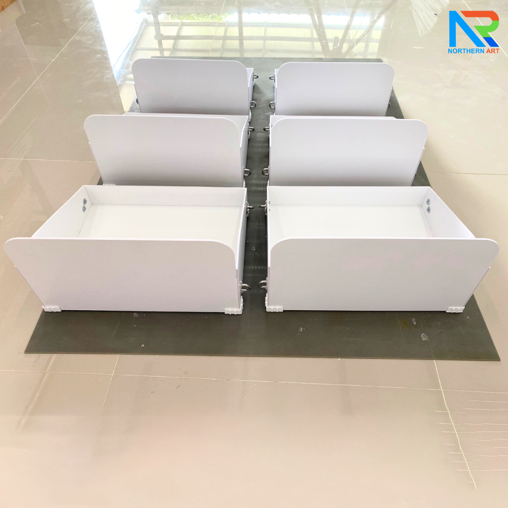 SAMPLING MOBILE TRAY ถาดแจกเคลื่อนที่ ขนาด (W)40 x (D)30 x (H)23 cm. พร้อมสายคล้องคอ