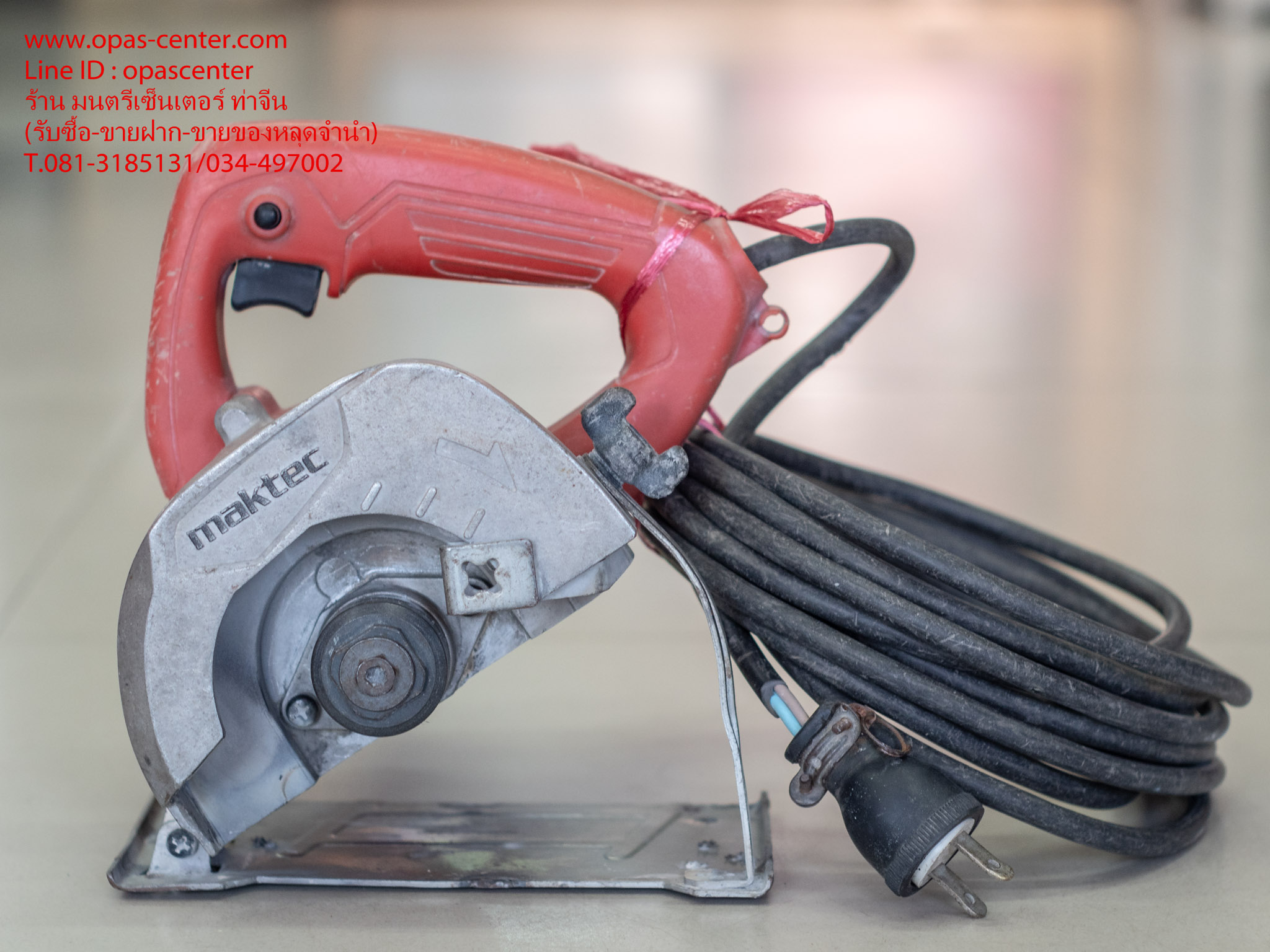 เครื่องตัดหินอ่อน ตัดน้ำ maktec MT412 (เครื่องกระเบื้อง 5") ของแท้ มือสอง สภาพดี สายไฟยาว 6 เมตร