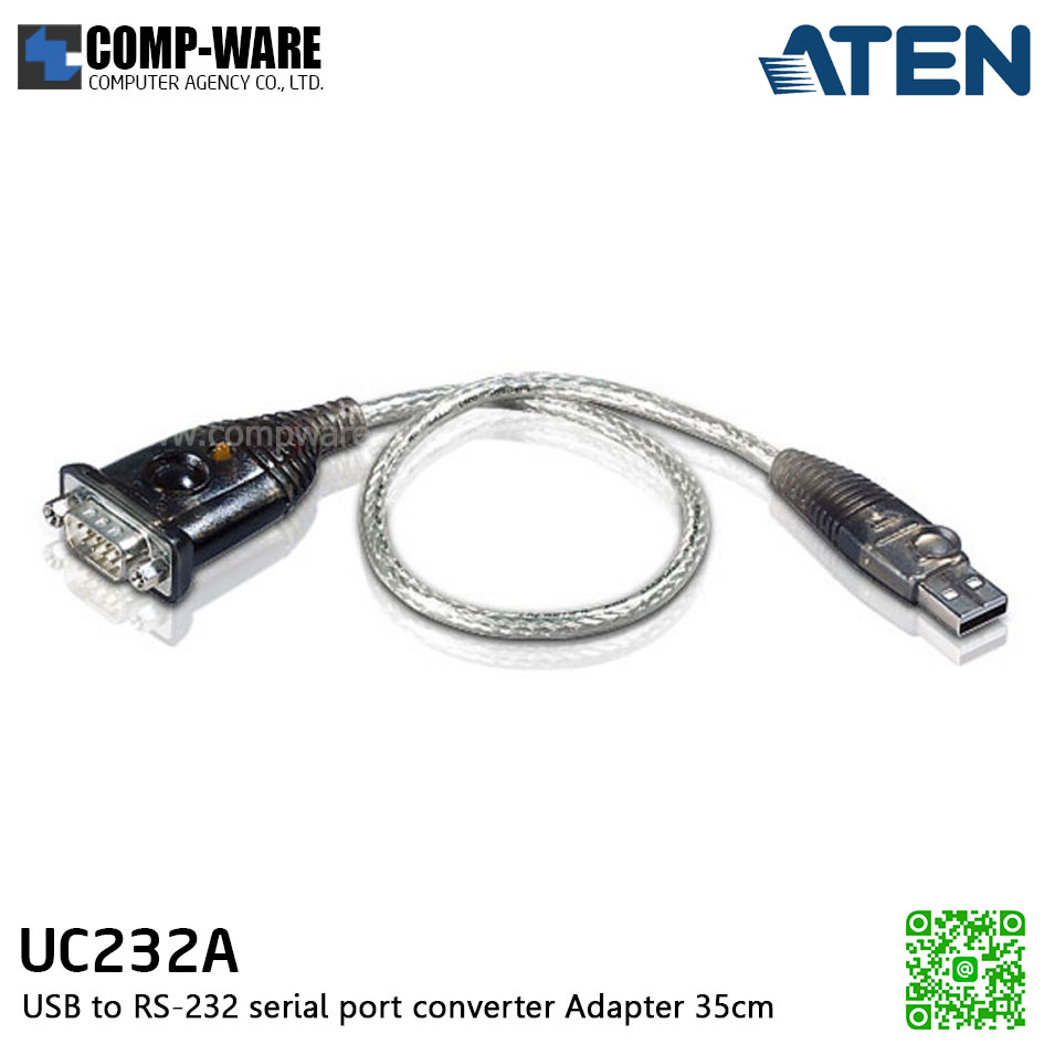 ATEN USB to RS-232 SERIAL ADAPTER (35cm) RS232 - UC232A