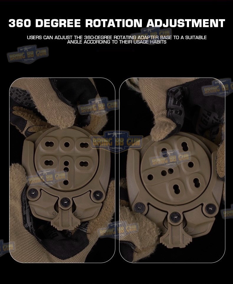 Adapter ปลดไวซองปืน BT TEK-MOUNT (360 Degree base adapter) (QUICK CONNECT MOUNTING SYSTEM) (Insert Disk and Receiver) (Blade)