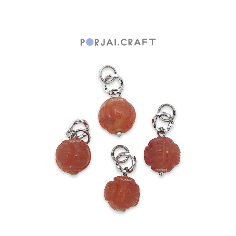 Carnelian Dragon Ball Pendant จี้คาร์เนเลี่ยน 9mm