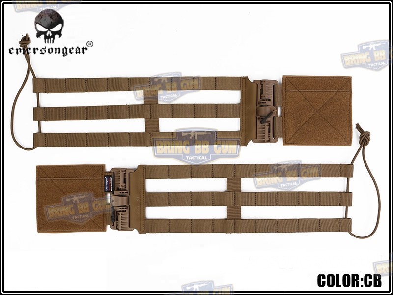 ชุดเซ็ตปลดเสื้อเกราะไว (ชุดสายโอบ-ปลดไว) ยี่ห้อ Emerson (Vest single point quick release Mesh Cummerbund) (Quick Release Cummerbund Set)