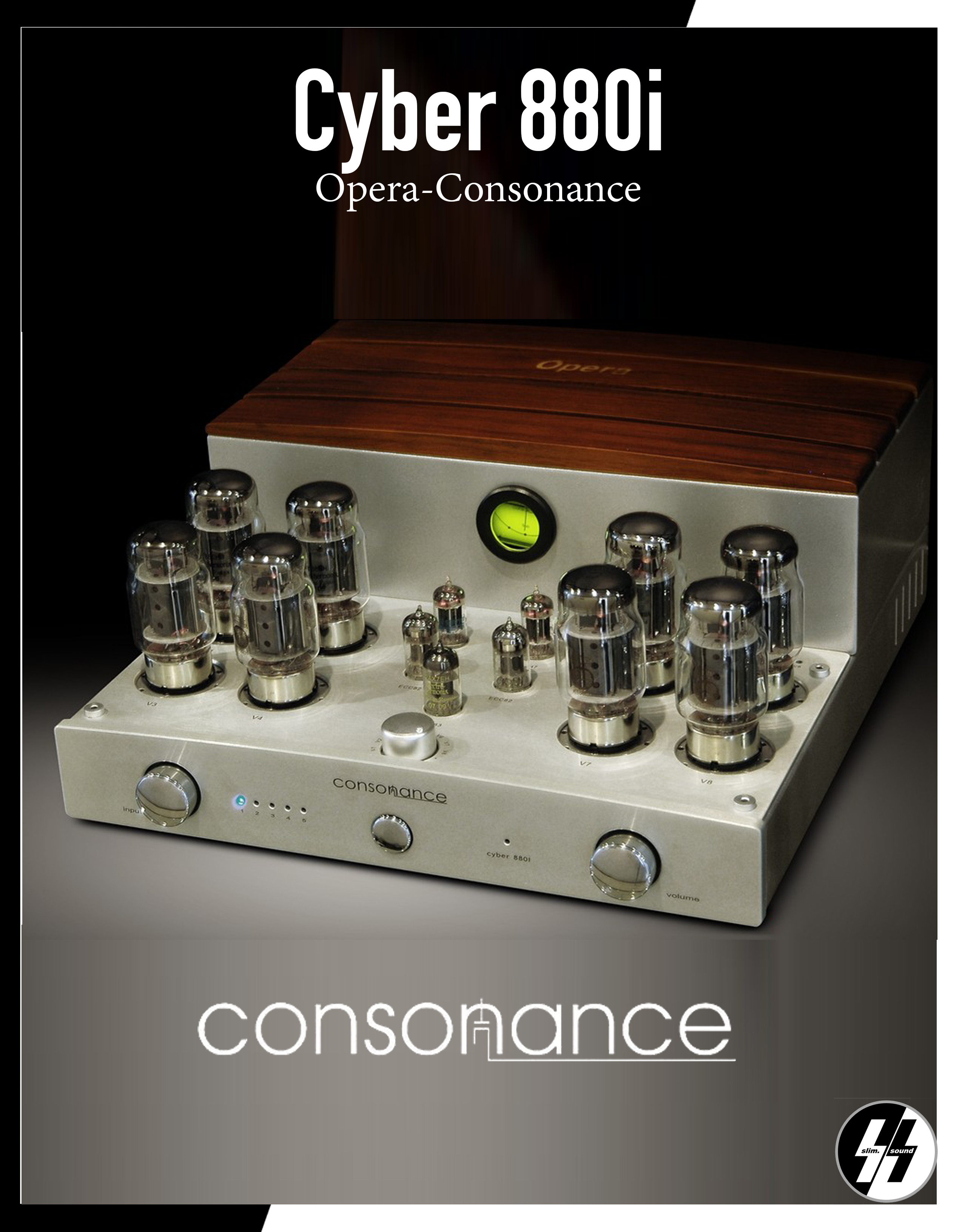 แอมป์หลอด | Opera-Consonance - Cyber 880i | Vacuum Tube KT88 x 8 - Intergrated Amplifier | 100 Watt (RMS 1kHz)