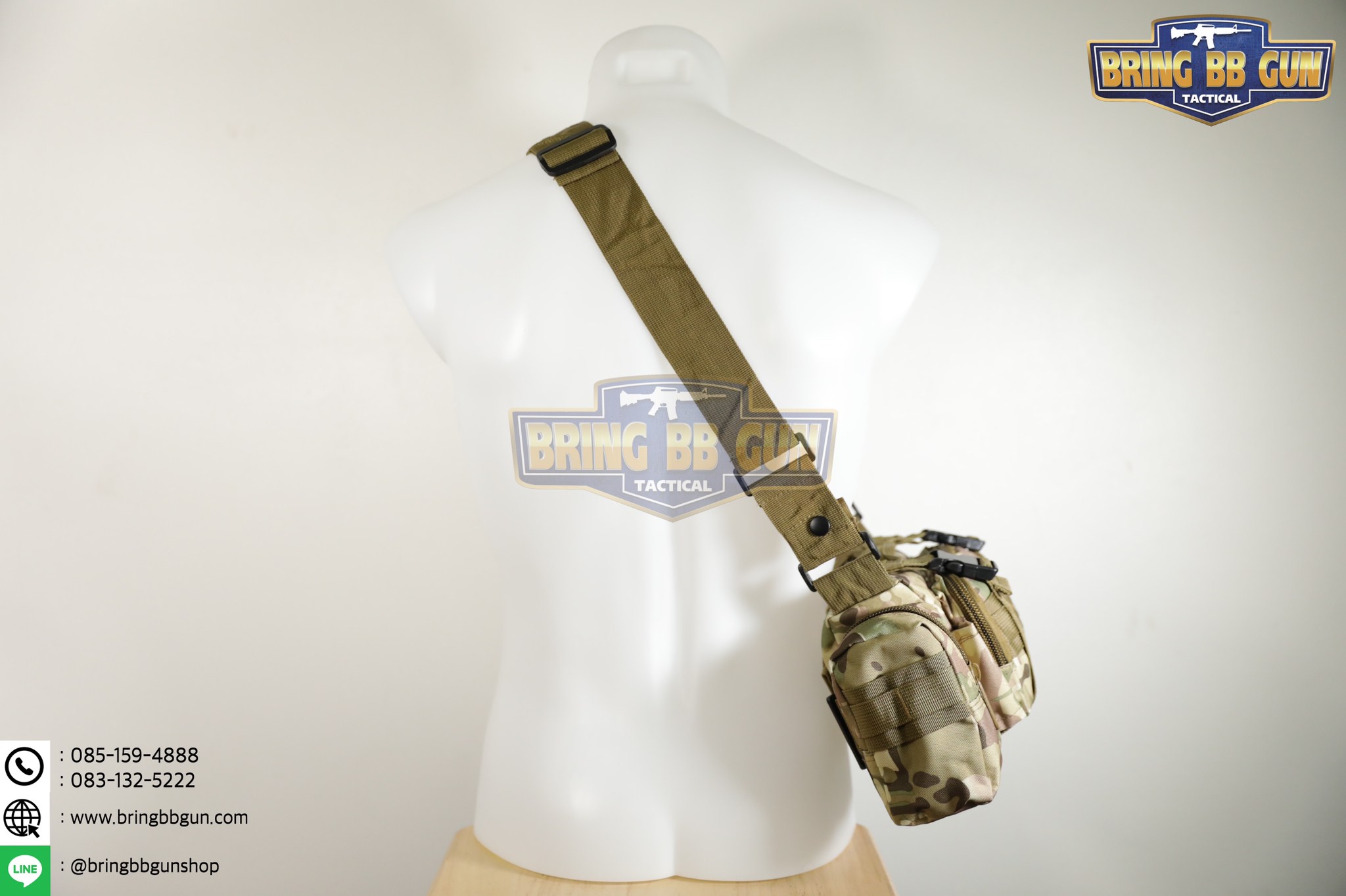 กระเป๋าสะพายข้าง+คาดเอว รุ่น กระเพาะหมูเล็ก