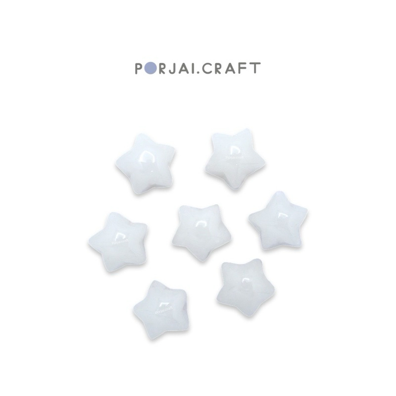 Snow Quartz Star Bead ลูกปัดดาวสโนว์ควอตซ์ 11mm