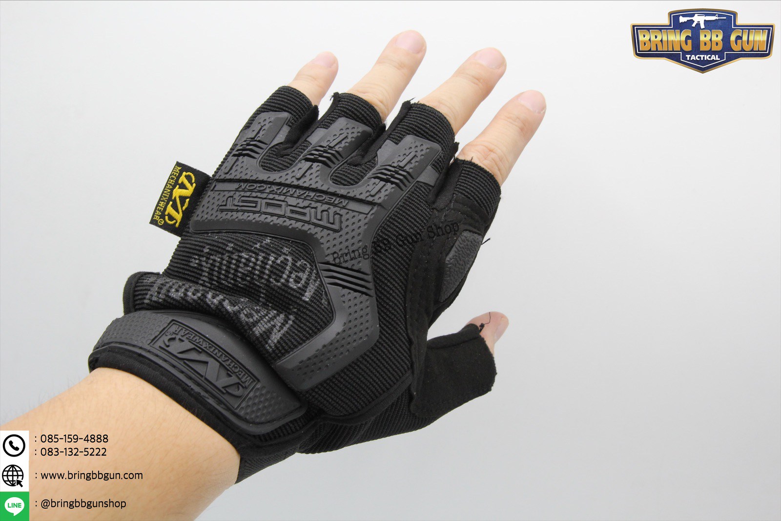 ถุงมือครึ่งนิ้ว ยี่ห้อ Mechanix รุ่น M-Pact