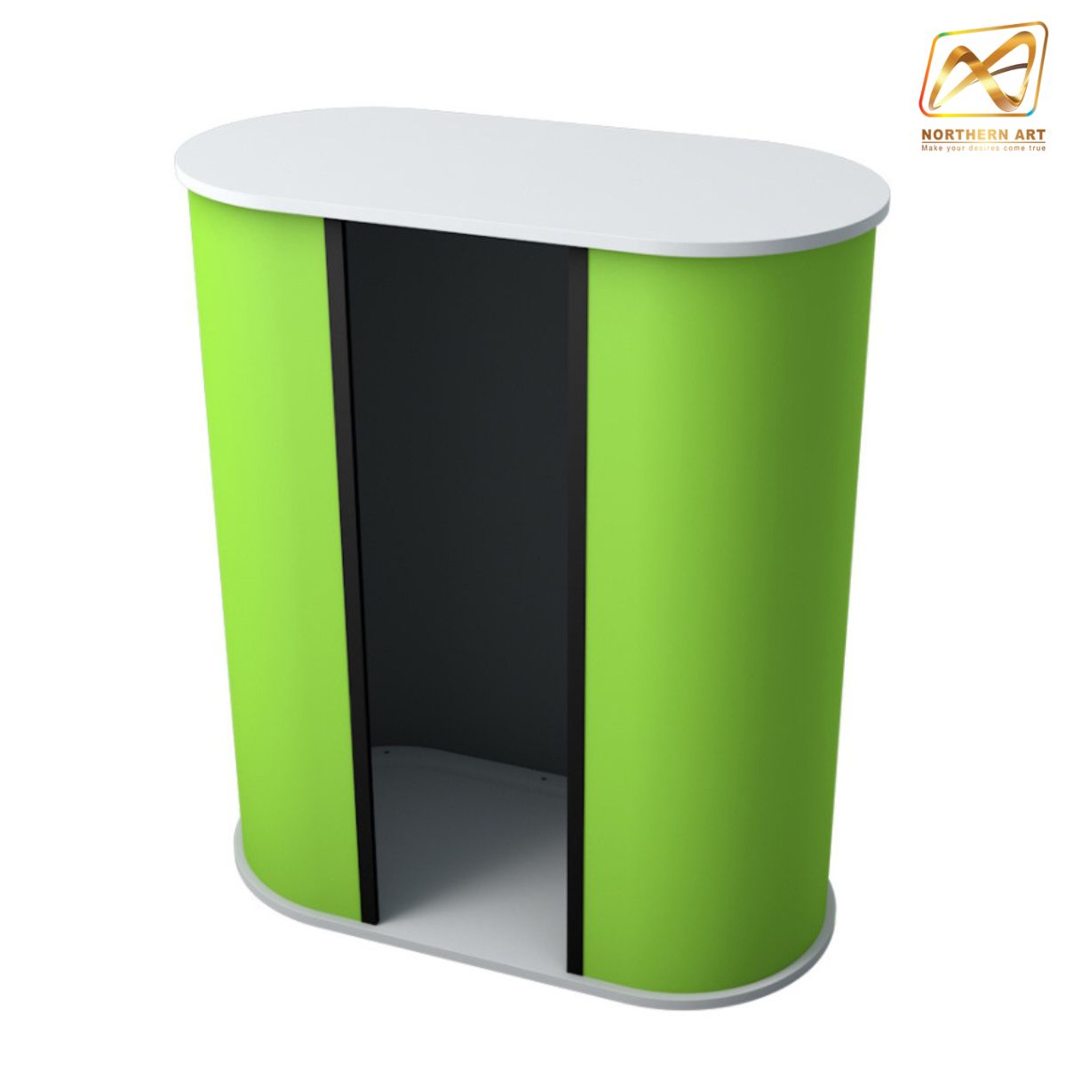 เคาน์เตอร์ออกบูธ ตรงมน TOP สีขาว ขนาด(W)80 x (D)40 x (H)93 cm. ถอดประกอบได้ เคลื่อนย้ายสะดวก