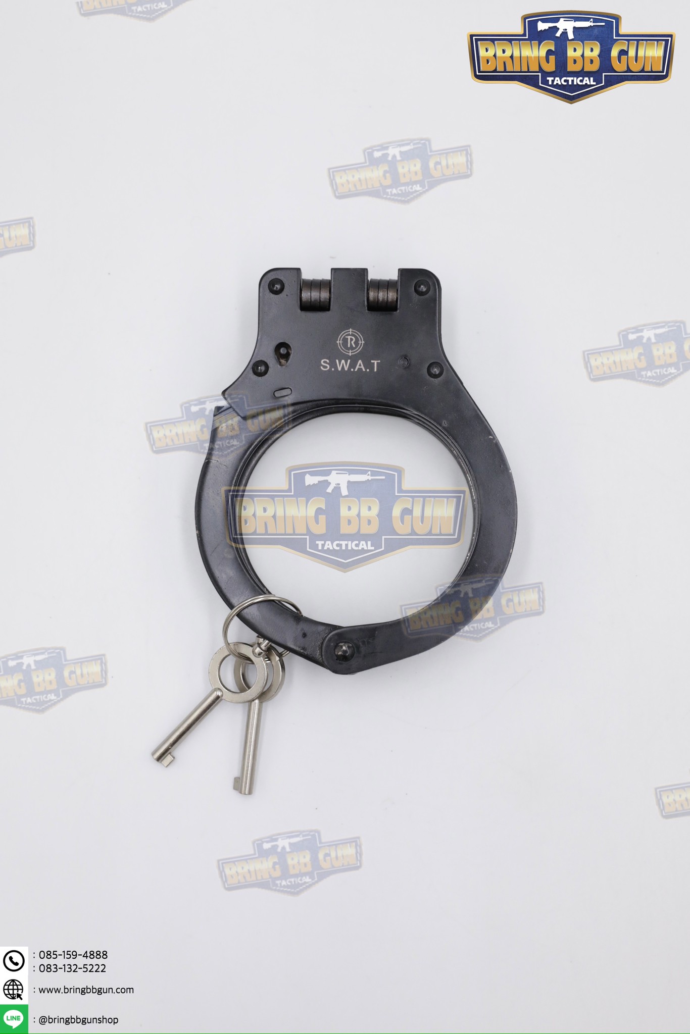 กุญแจมือ รุ่นบานพับ ดอกกลม