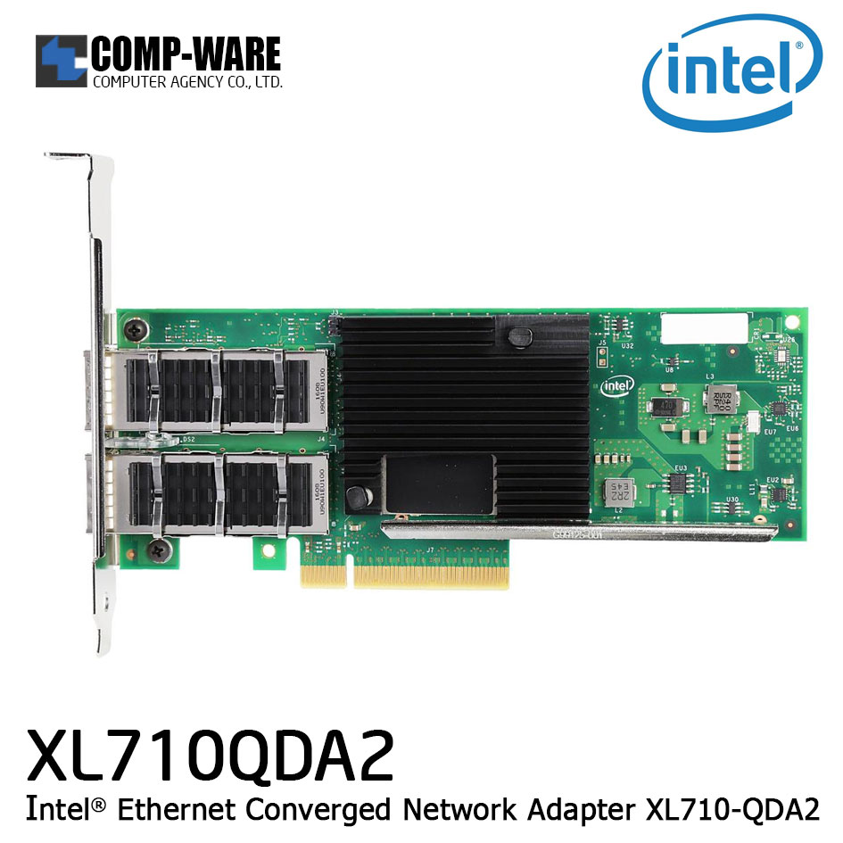 5 x Intel Ethernet Converged Network Adapter XL710-QDA2 (2-Port) QSFP+DAC Connector XL710QDA2BLK รับประกัน 3ปี แบบBLK // สั่งซื้อขั้นต่ำ 5 unit