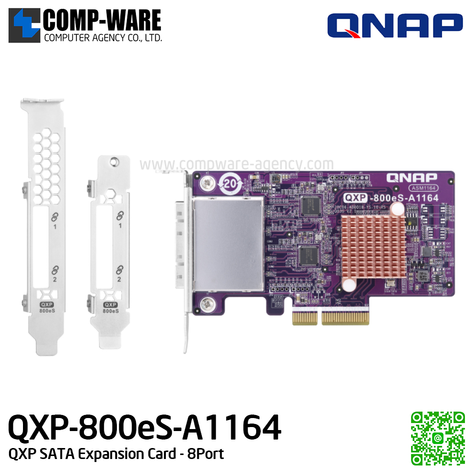 QNAP QXP-800eS-A1164 8-Port PCIe 3.0 SATA Expansion Card - Spare Part