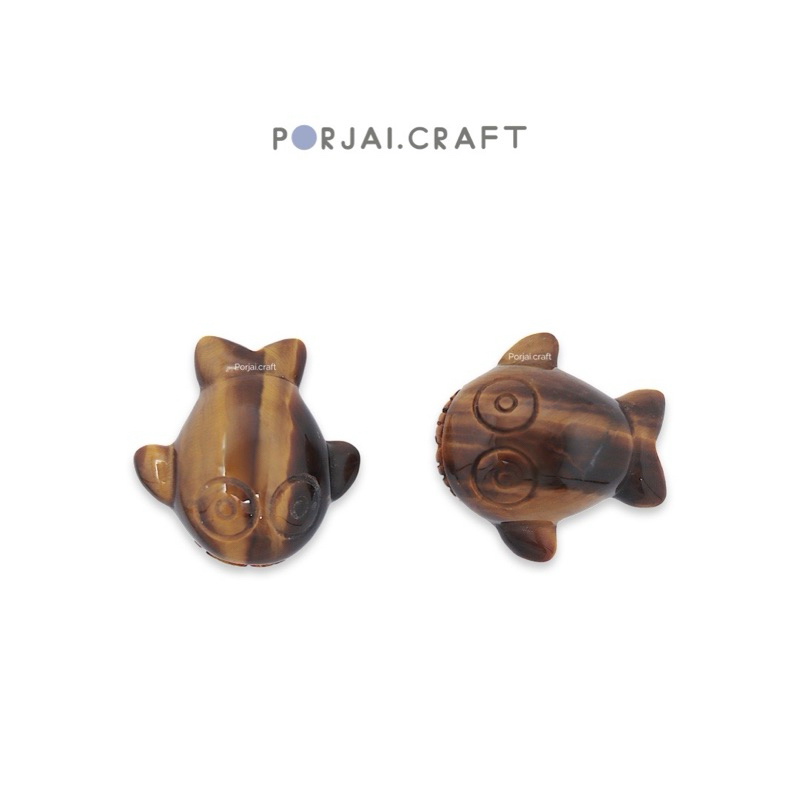 Yellow Tiger Eye Fish Bead ลูกปัดปลาไทเกอร์อาย 20mm