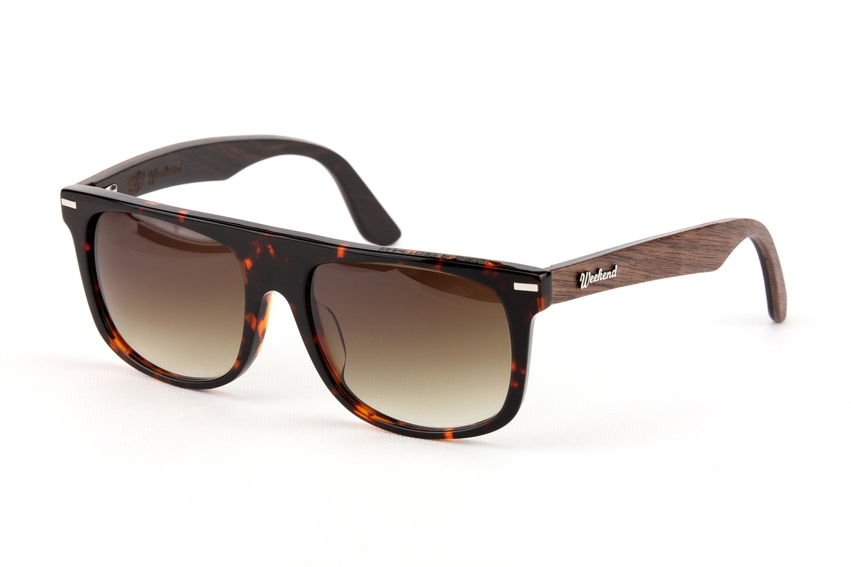 แว่นกันแดดขาไม้ Weekend Duet Collection Berlin Havana (Dark)