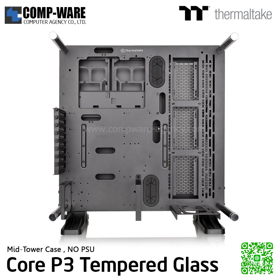 Thermaltake Core P3 TG ,Tempered Glass ATX Open Frame Chassis , No Power - CA-1G4-00M1WN-06