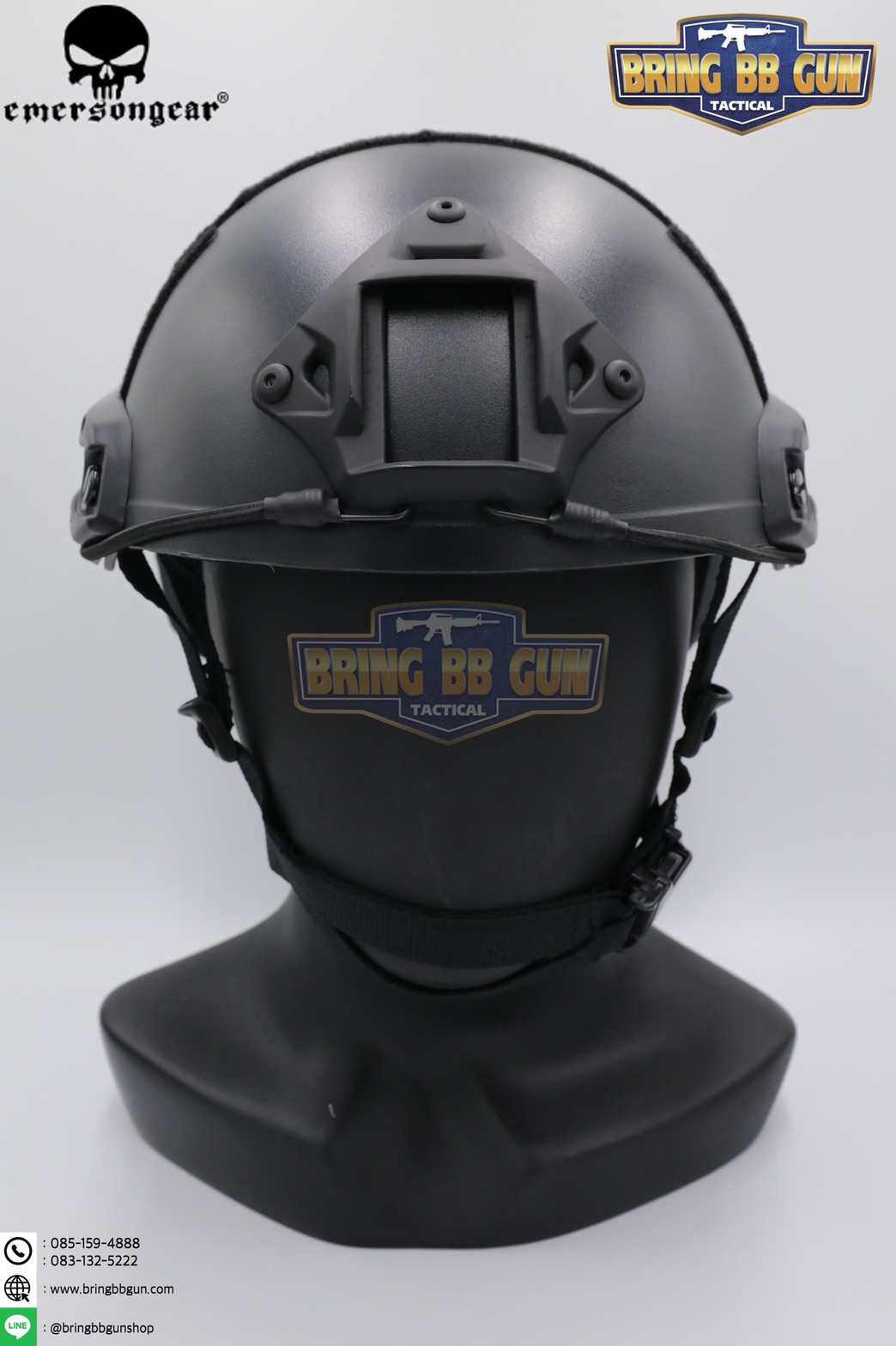 หมวก Fast ยี่ห้อ Emerson + ผ้าคลุมหมวก รุ่น ปรับท้ายทอยได้ (Fast Helmet MH type)