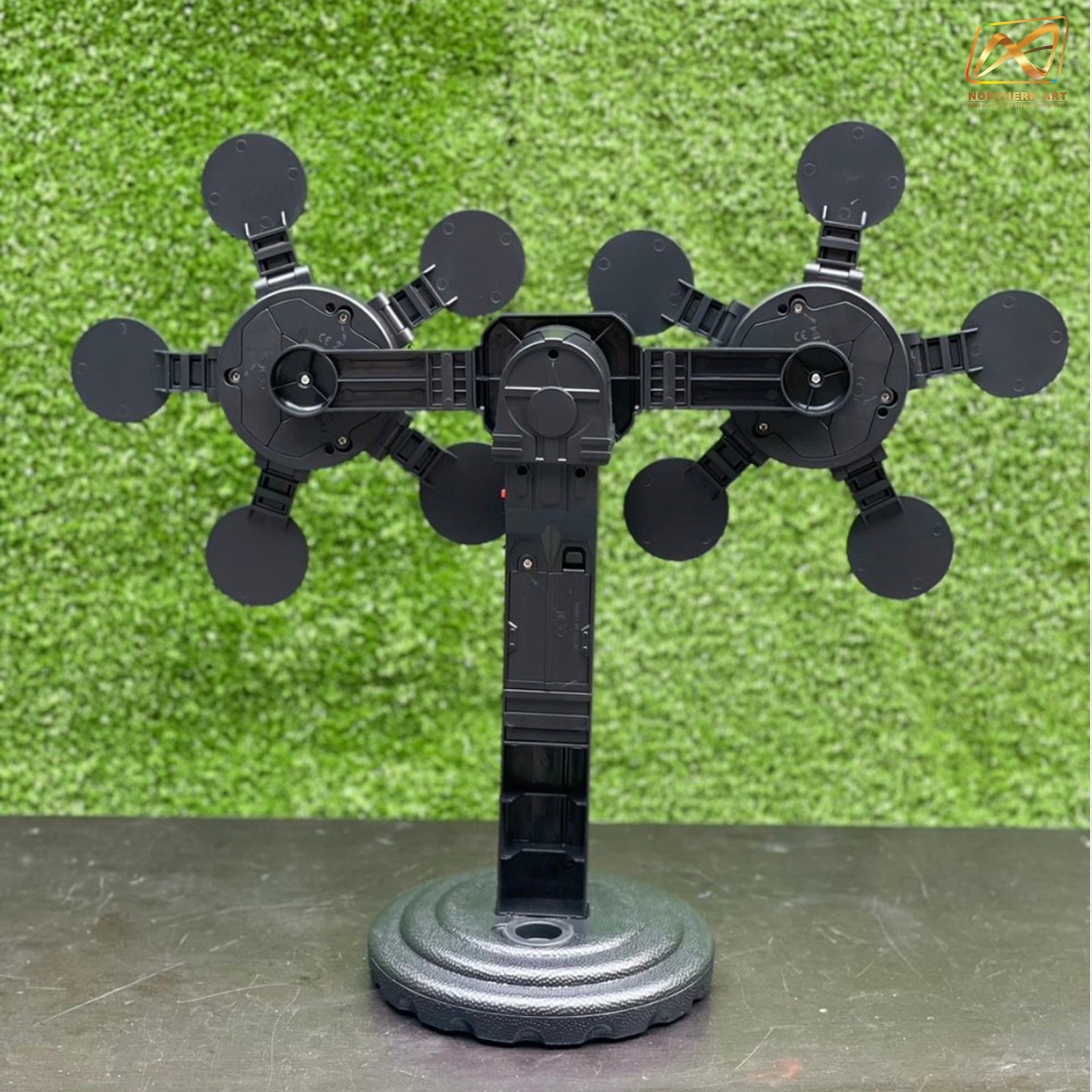 เกมส์ยิงเป้าหมุน เป้าหมุน 360 องศา จำนวน 10 เป้า จอ LED นับคะแนน พร้อมปืนกระสุนโฟม 1 ชุด