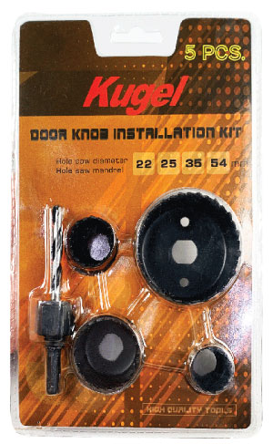 KUGEL โฮลซอ สว่านเจาะลูกบิด เจาะไม้ 5 ตัวชุด