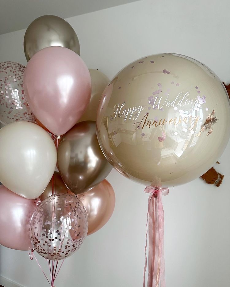 24 inch big balloon + 13pc bouquet