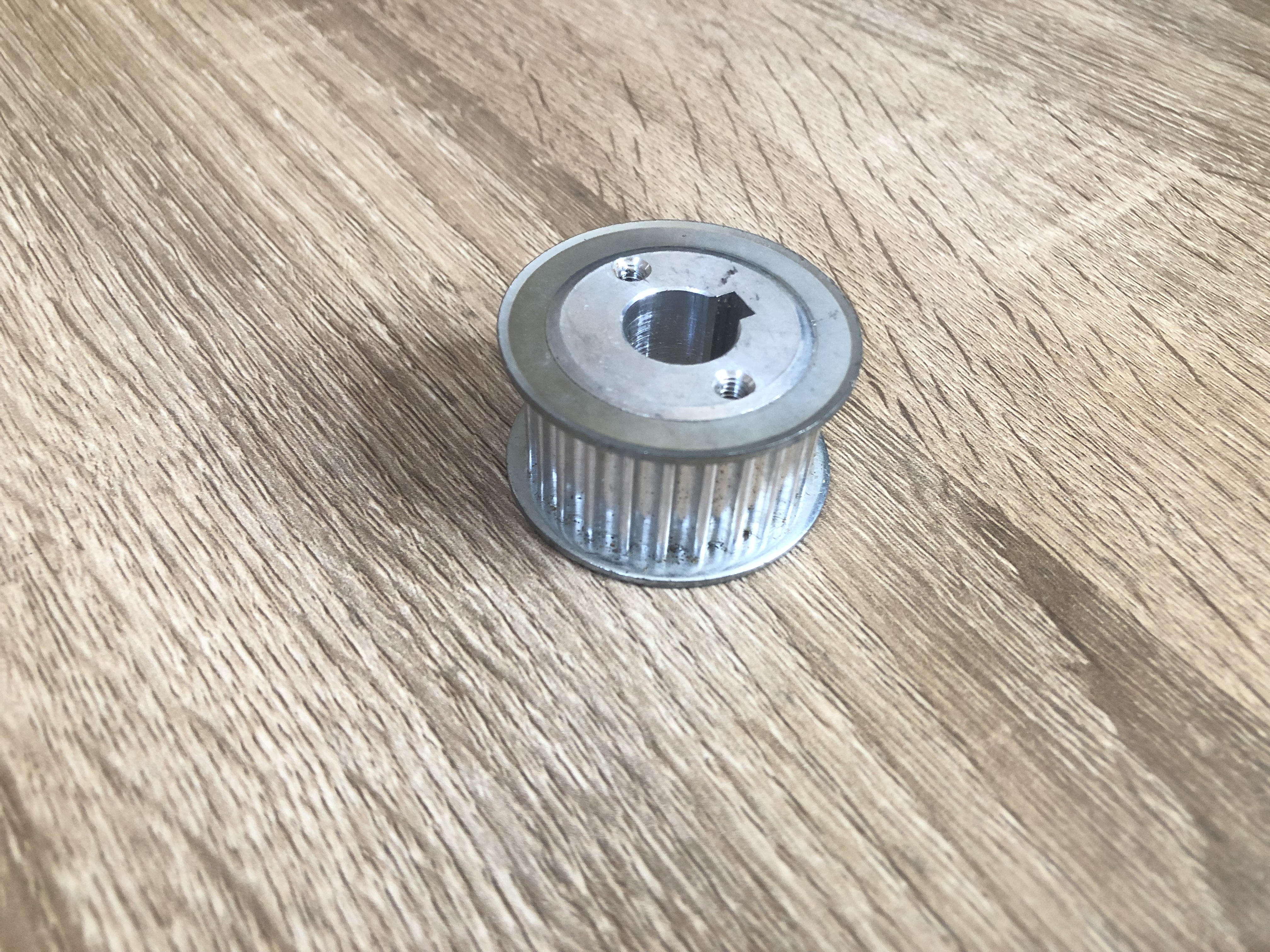 HTD 5M timing pulley 25 teeth bore 14 mm for 5M belt width 19mm แบบมีร่องลิ่ม (HTD 5M-25T-14B-19)